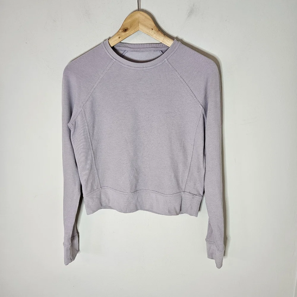 Lululemon Every Moment Crew Sweatshirt Lavender Grey Long Sleeves 6